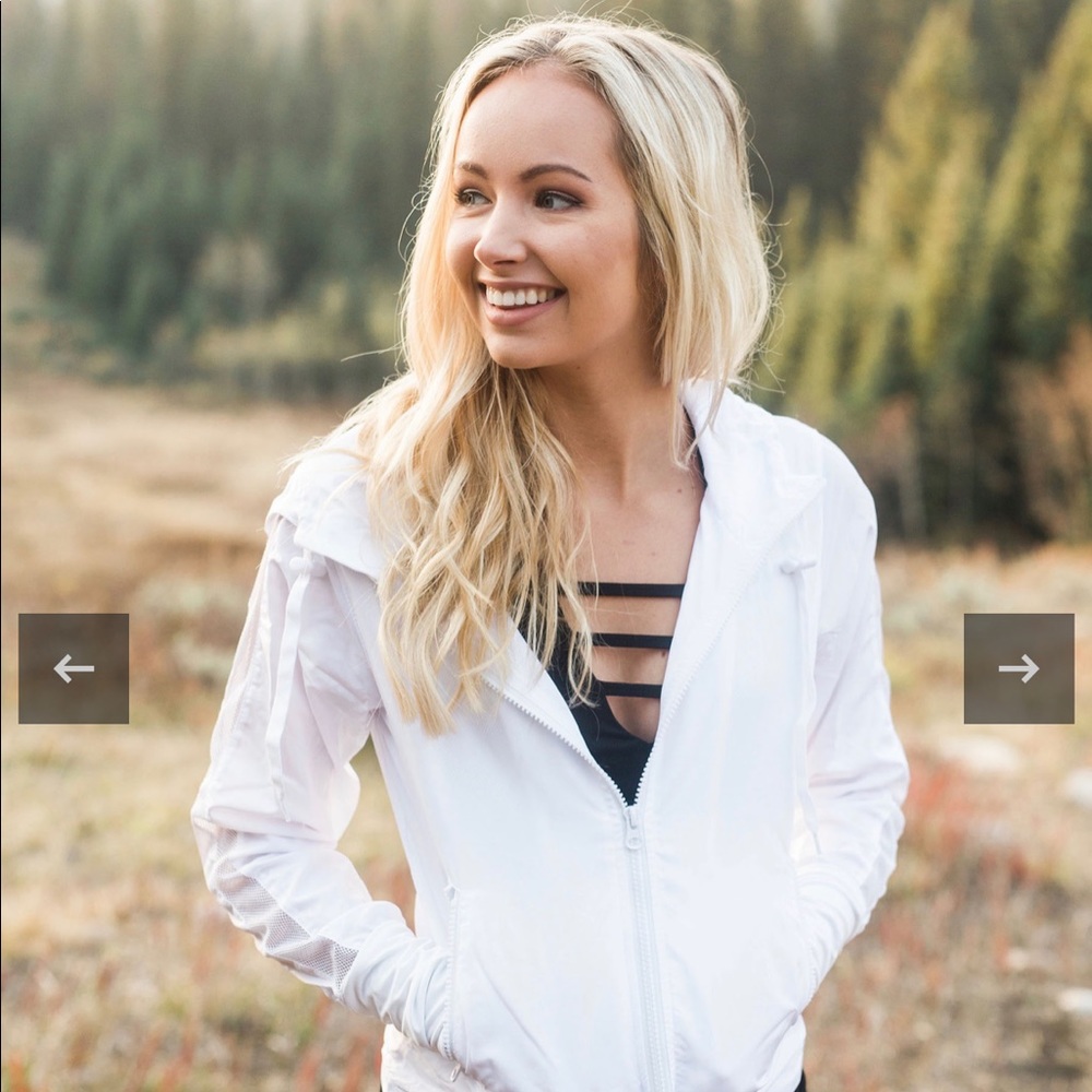 ZYIA White Bomber Jacket